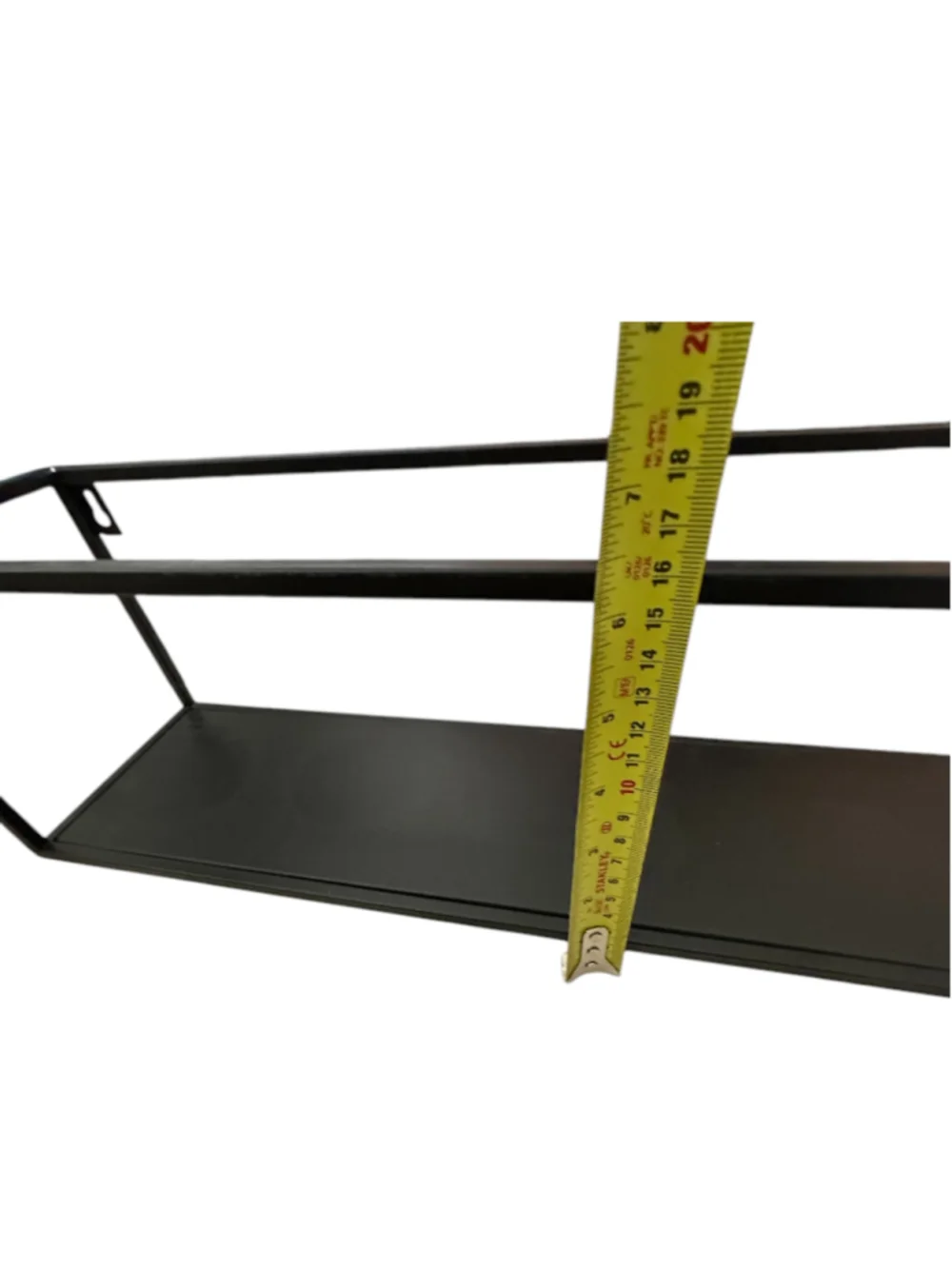 3 Piece Iron Bracket Shelf Black Metal Wall Display Shelves
